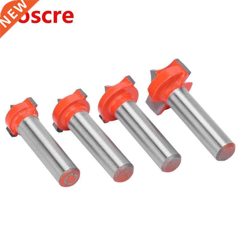 4Pcs Woodworking Router Bits Set 8 Shank Sharpen-Nosed Engra