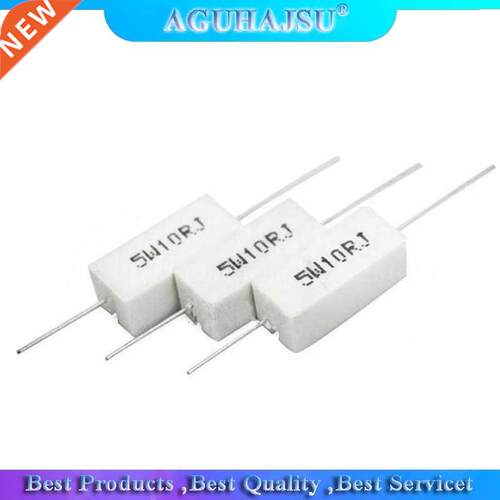 10pcs 5W Cement resistance 0.1 ~ 10k ohm 5% 0.22 0.33 0.5 1