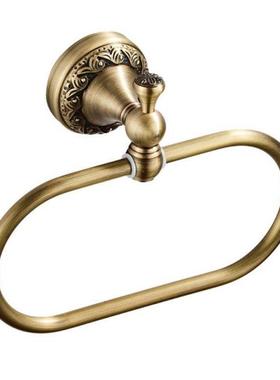 Brass Towel Ring Oval Vintage Towel Rack Wall Mounted Towel