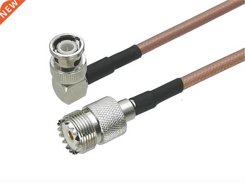 RG142 UHF SO239 Female Jack to BNC Male Plug Right angle Con