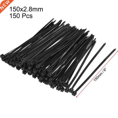 Cable Zip Ties 150mmx2.8mm Self-Locking Nylon Tie Wraps Blac