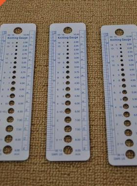 New 1pc Plastic Knitting Needle Gauge Inch Cm Ruler Tool (US