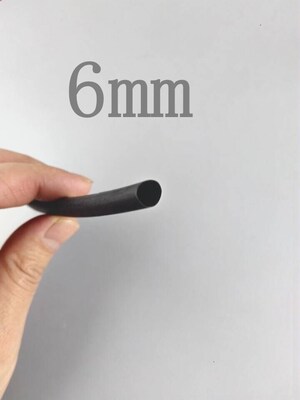 1 Meter/lot 21 Black 6mm Diameter Heat Shrink