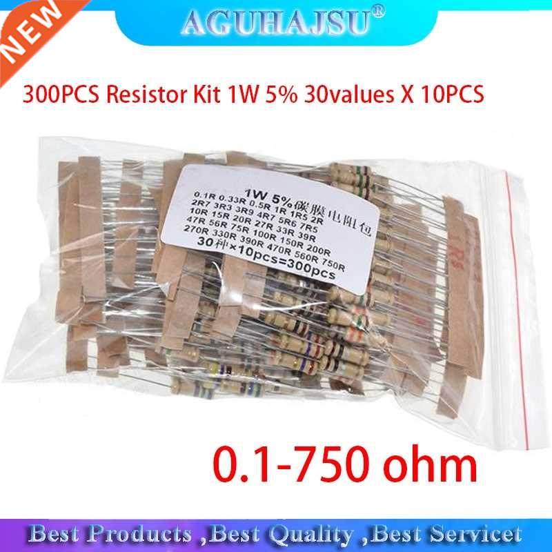 300PCS Resistor Kit 1W 5% 30values X 10PCS Carbon Film Resis