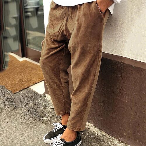 New Corduroy Men's Harem Pants Fashion Men Jogging Sweatpant