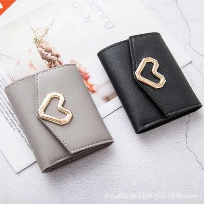Bag ladies wallet 2021 new three-fold love coin purse foreig
