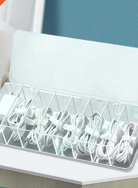 Cable Storage Box Transparent Plastic Data Line Storage Cont