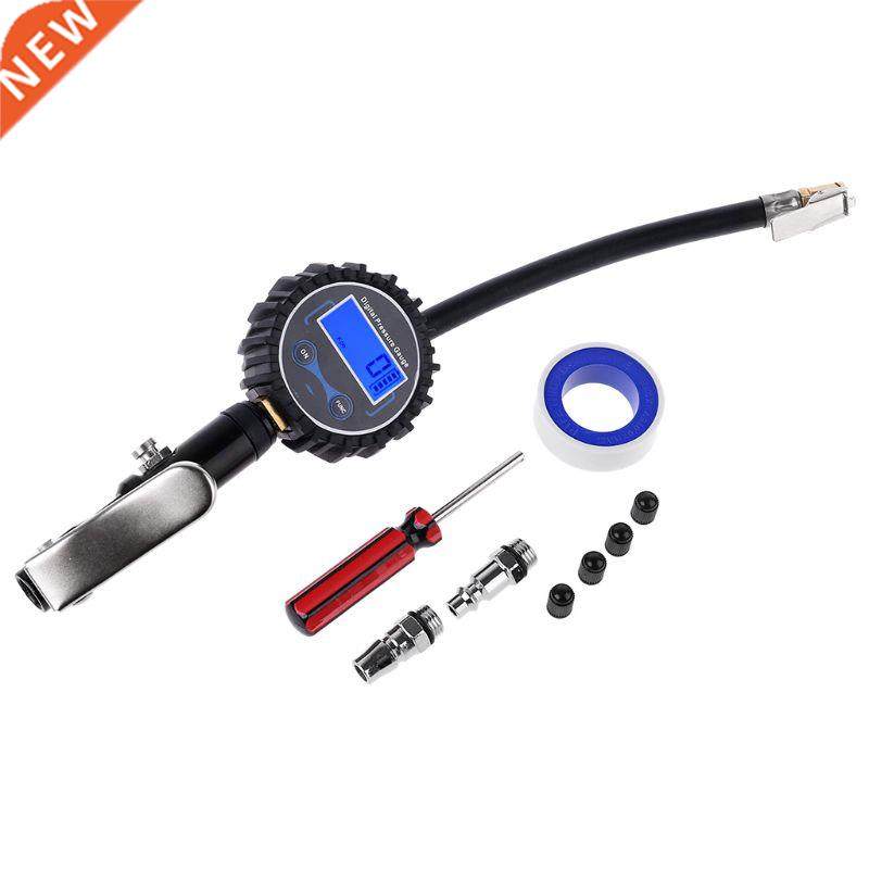 1 Set Digital Tire Inflator 0-200PSI with Pressure Gauge Hea
