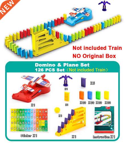 60pcs Electric Domino Car Train Vehicle Model Automatic Set