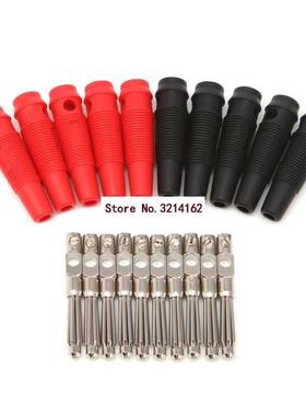 5 Pair/10 Pcs 4mm 2A Solderless Side Stackable Banana Plug
