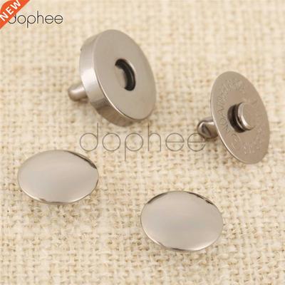 dophee 10pcs 14/18mm Magnetic Snaps Double Rivet Clasps Butt