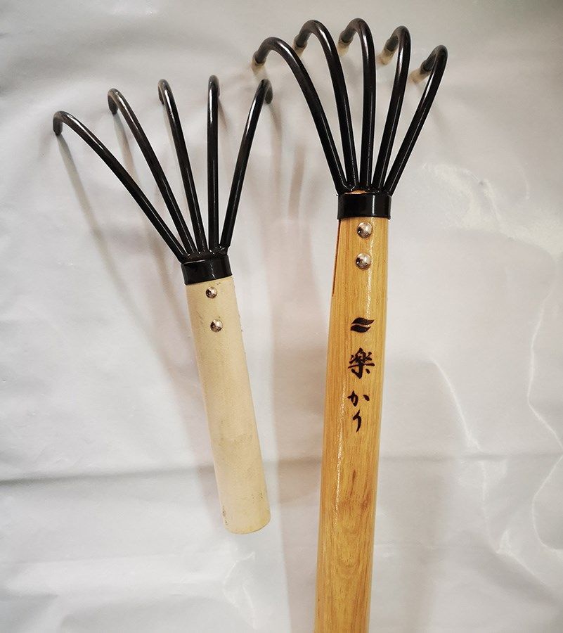 2pcs durable 5-tine claw rake cultivator seafood rake with w