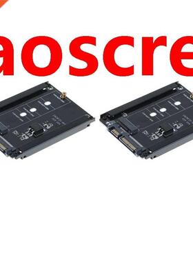 2Pcs Metal Case B+M Key M.2 NGFF SSD to 2.5 SATA 6Gb/S Adapt