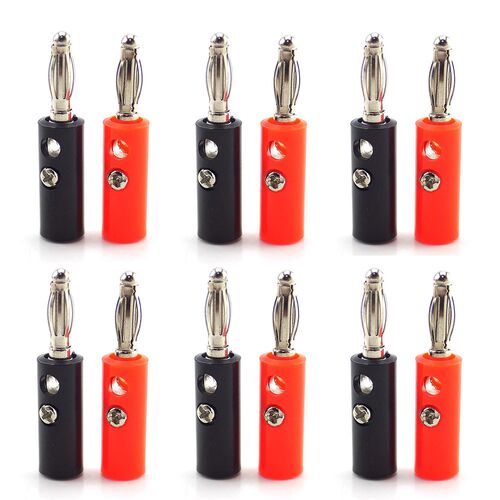 10pcs/lot 4mm Banana Plug Connector Audio Speaker Wire Cable