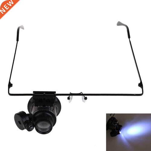 20X Definition Head Mounted with LED Lights Magnifier Free H