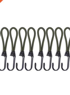 10pcs Tent Elastic Rope with Hook Camping Tent Fixation Elas