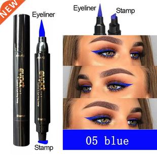 Stamp Waterproof Long Blue Liner Eyeliner Eye Pencil Winged