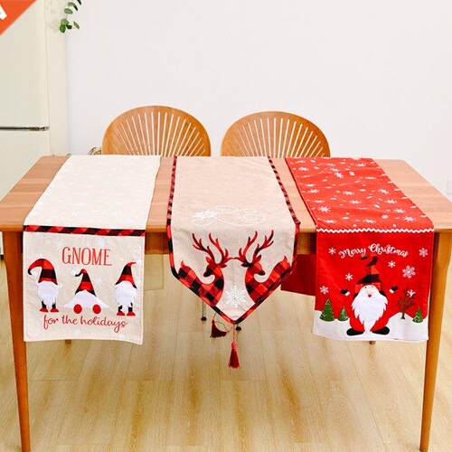Christmas Table Runner Holiday Xmas Tablecloth Rectangle Fab