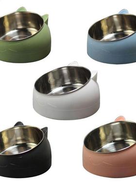 Cat Dog Bowl 15 Degrees Raised Stainless Steel Cat Bowls Saf