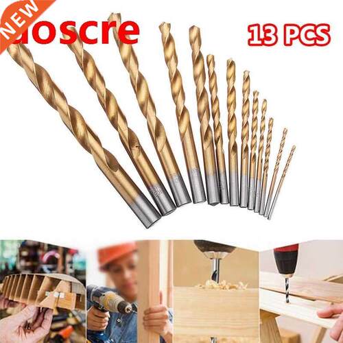 13Pcs 2mm-12mm HSS High Speed Steel Twist Drill Bit Straig