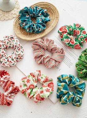 Christmas Scrunchie Elastic New Handmade HeadBands Hair Rope