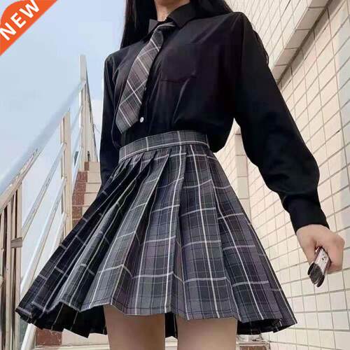 Plaid Skirt Women Pleated Skirt School Tennis Skirt Short Mi