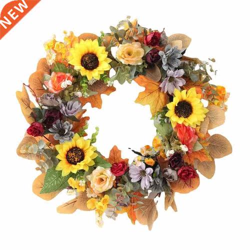 Fall Sunflower Wreath for Front Door Wall Window Wedding Par