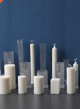 Various acrylic plastic candle molds Classical striped Roma