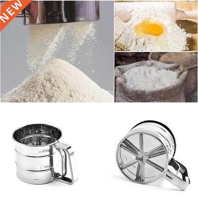 Stainless Steel Flour Sieve Cup Powder Sieve Mesh Kitchen Ga