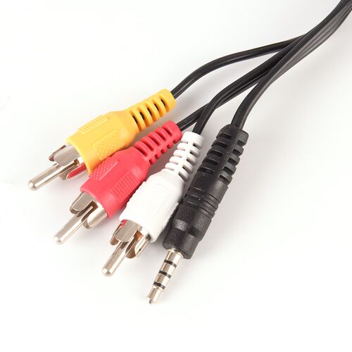 3.5mm Jack Plug Male to 3 RCA Adapter Connectors High Quali