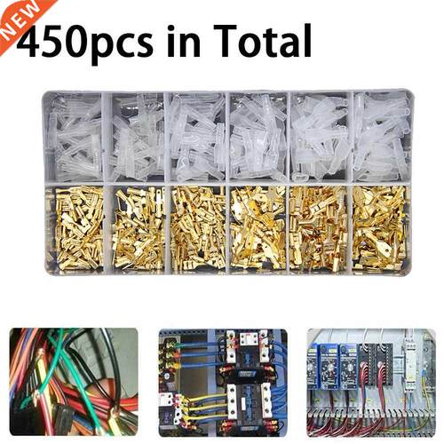 450Pcs 2.8/4.8/6.3 Electrical Crip Terinal Plug Spring F