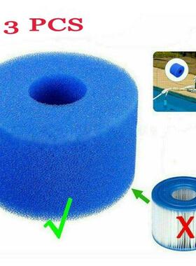 3PCS for Intex Pure Spa Reusable/Washable Foam Hot Tub Filte
