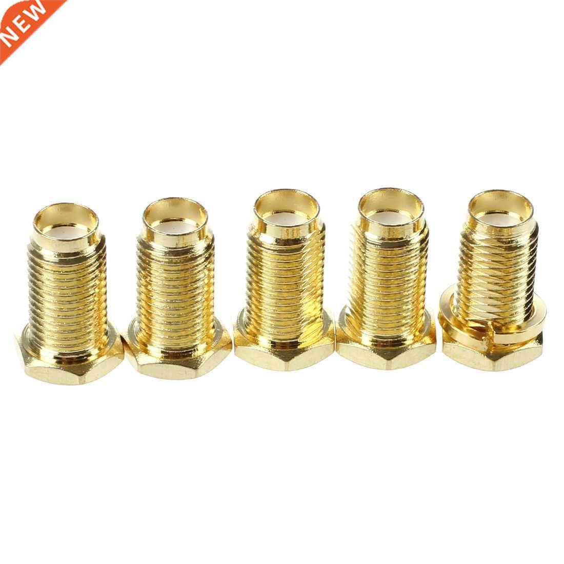 5 pcs sma female nut bulkhead crimp straight rf coax connect
