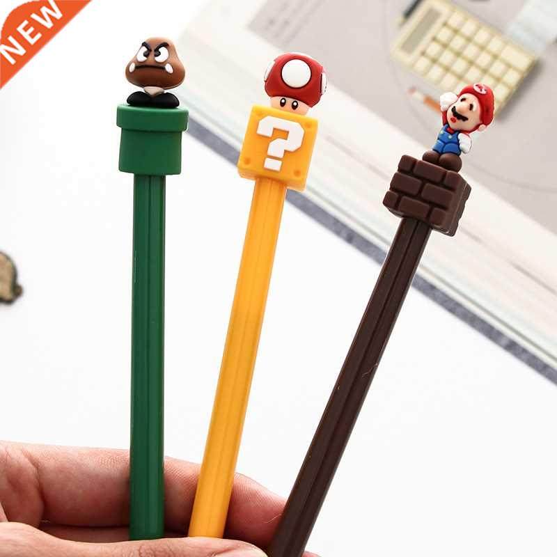 3 pcs/lot Super Mario Gel Pen for writing Cute black ink Si