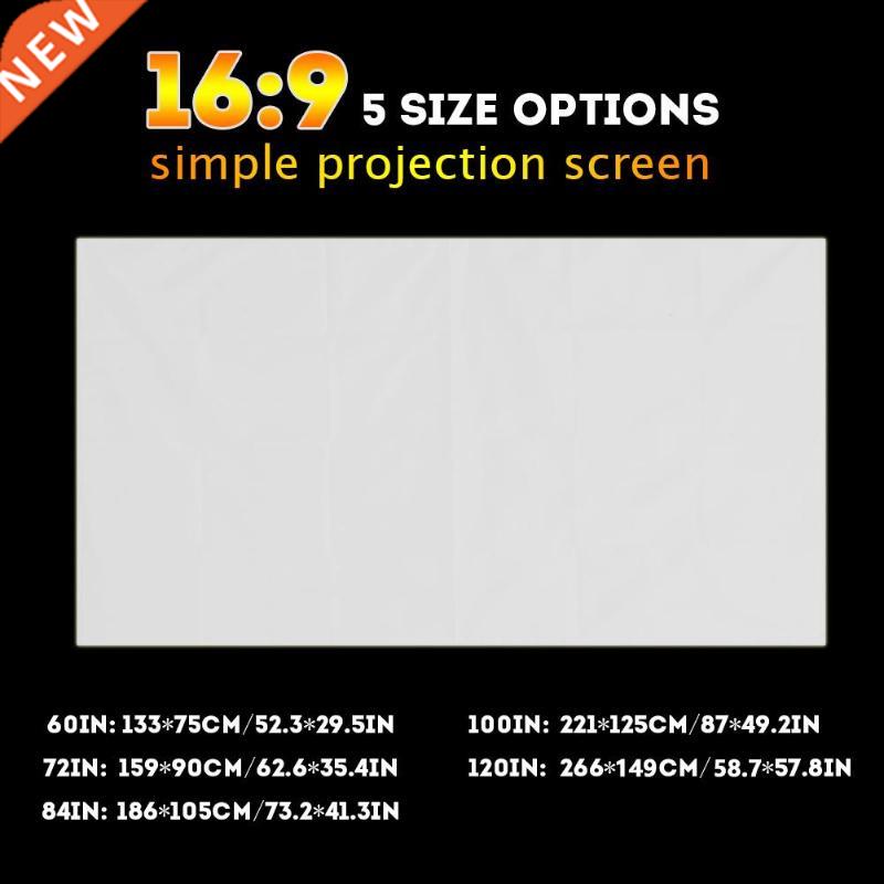 120inch-60inch Projection Screens 3D HD Wall Mounted Project