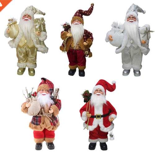45cm 17		 Tall Christmas Decoration Standing Santa Cla