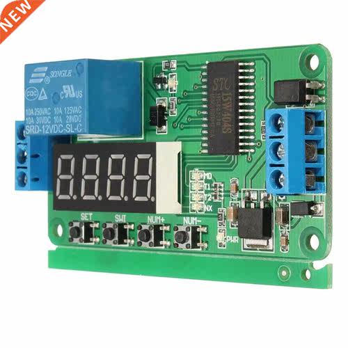 DC 12V PLC Selflock Delay Relay Cycle Timer Module Switch Co