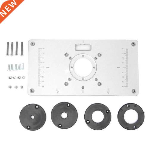 700C Router Table nsert Plate + 4 Rngs Screws For Woodwork