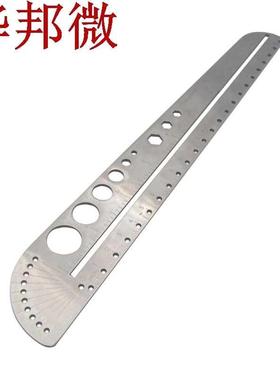 Multifunction Ruler Stainless Steel Compasses Protractor Hex