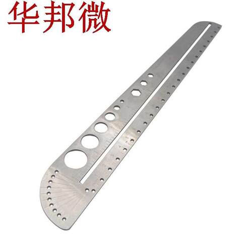 Multifunction Ruler Stainless Steel Compasses Protractor Hex