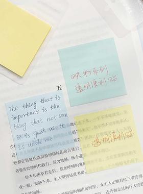 50 Sheets Memo Sticky Note Paper Waterproof PET Transparent