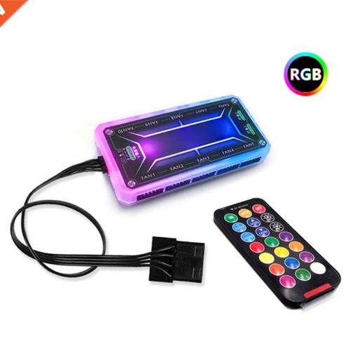 12cm Desktop PC Cooling Fan LED Lights RGB Chassis Fan Contr