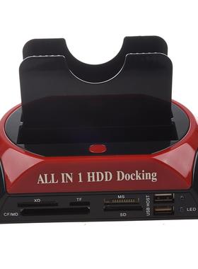 SATA IDE All-In-ODual HDD Docking Station With USB Hub red b