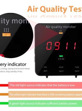 Air Quality Detector Formaldehyde HCHO CO2 Detector TVOC De