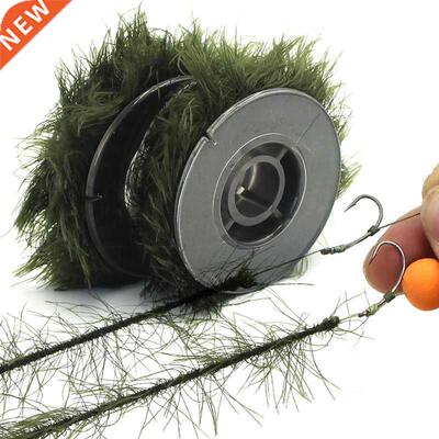 5m Realistic Weed Carp Fishing Line Method Feeder Hair Rigs
