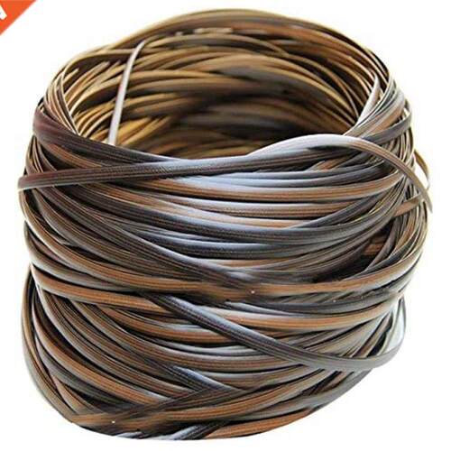 Coffee Gradient Flat Synthetic Rattan Weaving Material Plast