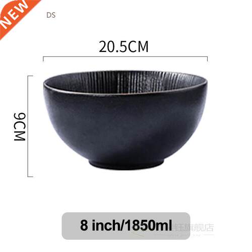 Japanese Ramen Ceramic Black Bowl Coconut it Salad Desser