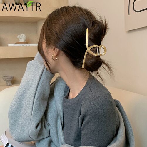 AWAYTR Women Barrettes Metal Hair Claws Hair Accessories Hai