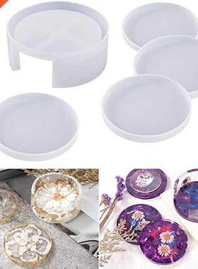 1 PC DIY Crystal Epoxy Resin Mold Round Coaster Box Storage