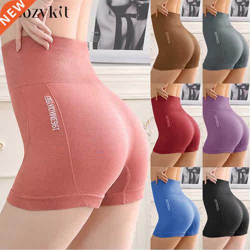 Women Seamless Fitness Yoga Shorts High Waist Workout Shorts